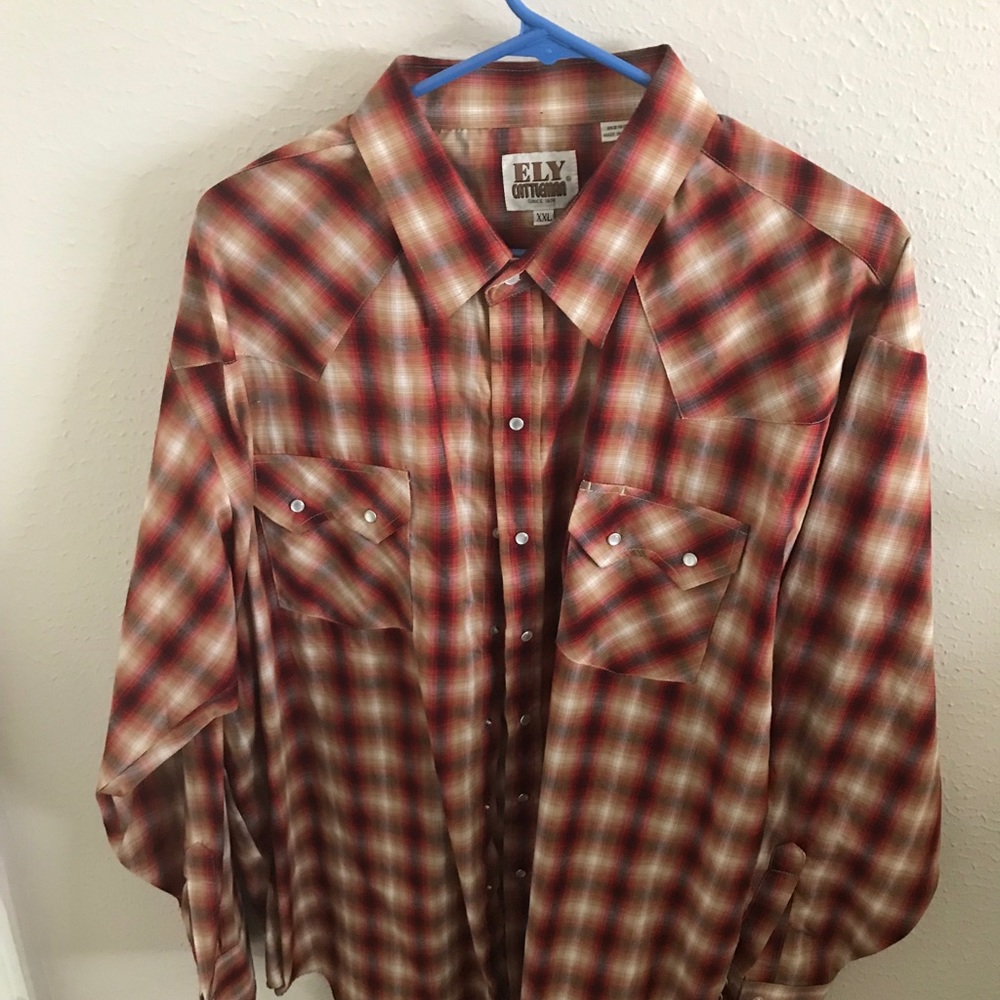 Ely Cattleman Pearl Snap Shirt - XXL
